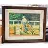 Image 1 : BARREL RACING PICTURE 26"W X22"H. 2006 SIGNED