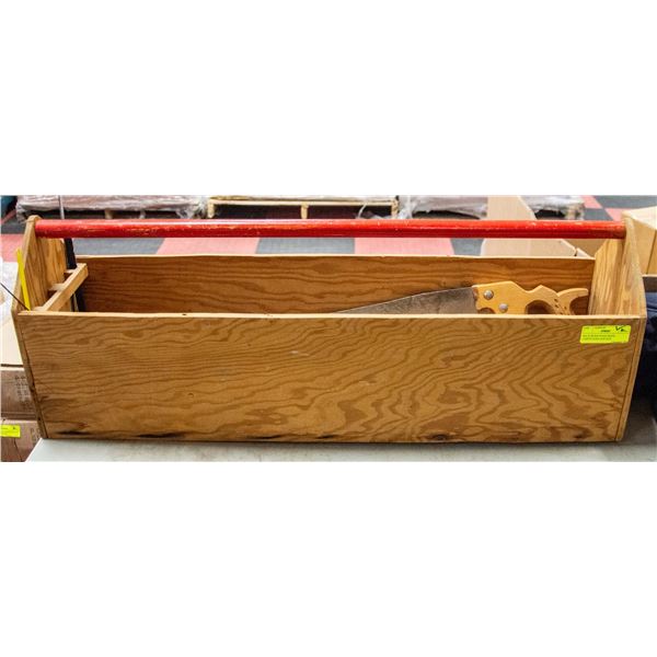 SOLID WOOD HAND MADE CARPENTER'S SAW BOX