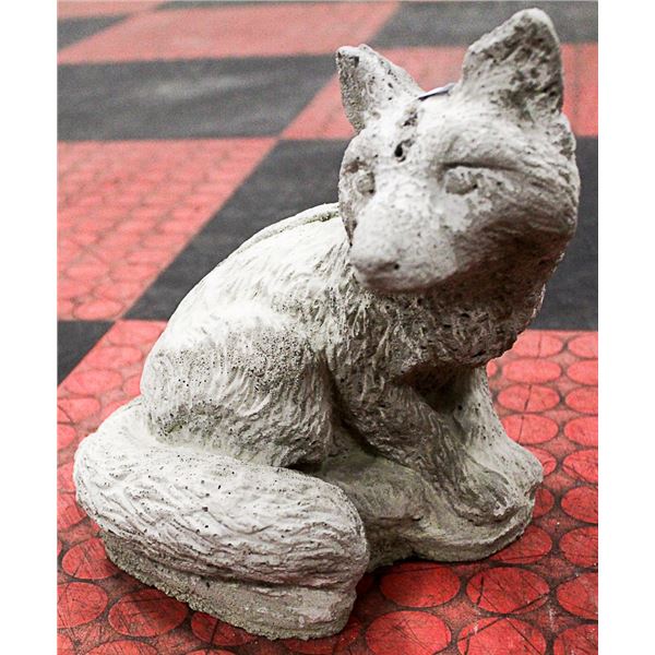 CONCRETE FOX 10 INCH TALL STATUE