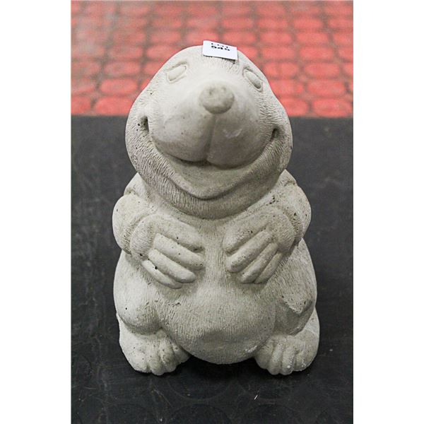 CONCRETE HAPPLY MOLE 6 INCH TALL STATUE