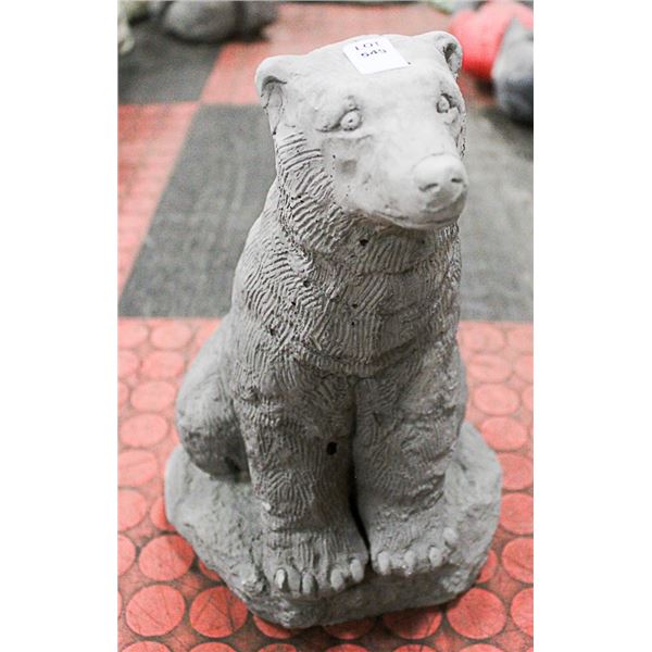 CONCRETE BEAR 13 INCH TALL STATUE