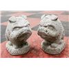 Image 2 : PAIR OF CONCRETE ANGRY BULLDOG 8 INCH TALL STATUES