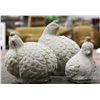 Image 1 : CONCRETE TRIO QUAIL STATUES