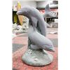 Image 1 : CONCRETE DOLPHIN 14 INCH TALL STATUE