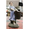 Image 1 : CONCRETE GIRL 19 INCH TALL PLANTER STATUE