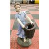 Image 2 : CONCRETE GIRL 19 INCH TALL PLANTER STATUE