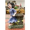 Image 1 : CONCRETE GIRL 20 INCH TALL PLANTER STATUE