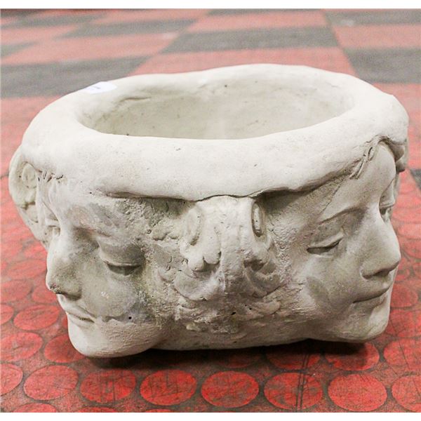 CONCRETE FACE 6 INCH TALL PLANTER