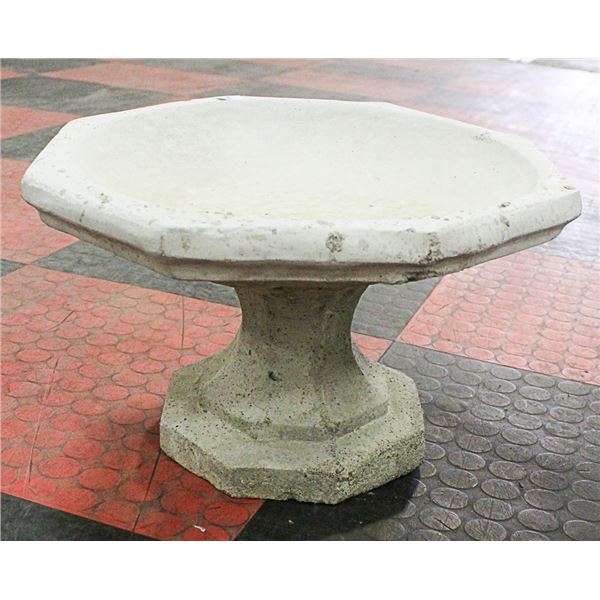 CONCRETE 10 INCH TALL BIRDBATH
