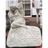 Image 1 : CONCRETE WELCOME ANGEL 21 INCH TALL PLAQUE STATUE
