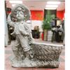 Image 1 : CONCRETE FARMER BOY 15 INCH TALL PLANTER STATUE