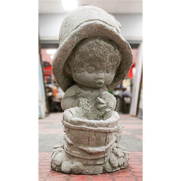 CONCRETE CHILD 14 INCH TALL STATUE