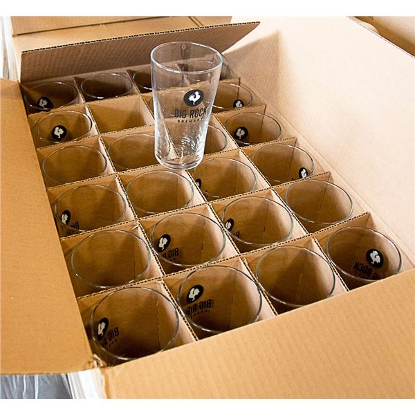 CASE WITH 24 20OZ BIG ROCK BEER GLASSES
