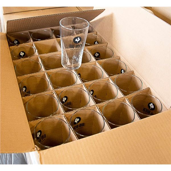 CASE WITH 24 20OZ BIG ROCK BEER GLASSES