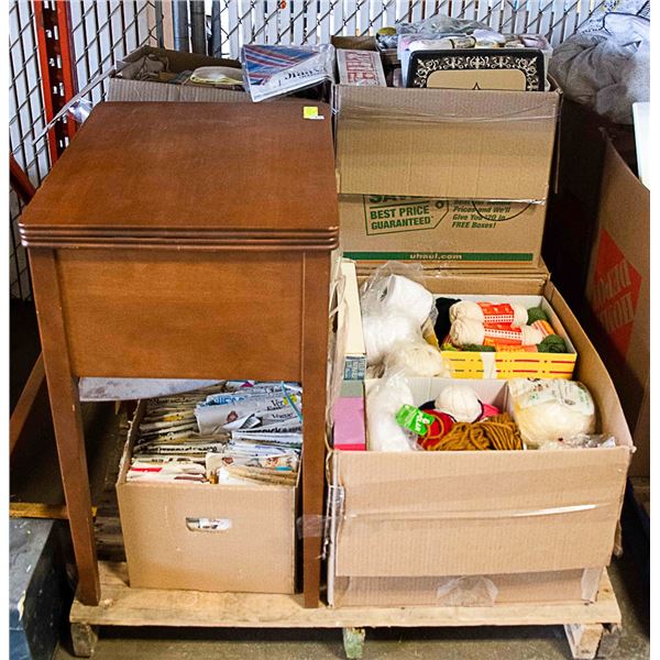 SEWING/CRAFTING/KNITTING PALLET LOT & VINTAGE