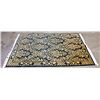 Image 1 : PERSIAN WOOL AREA RUG BLACK AND GOLD COLOURED
