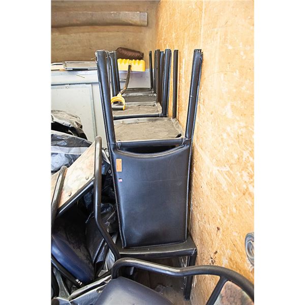 *CUBEVAN* LOT OF 8 LEATHERETTE SIDECHAIRS