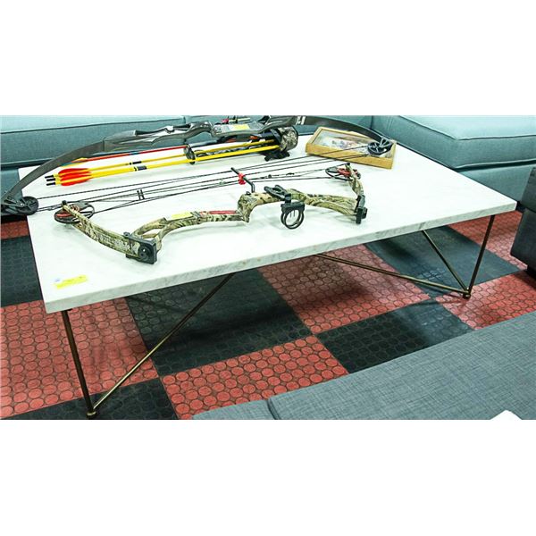 SHOWHOME STONE TOP COFFEE TABLE 31.5 X 55 X 15 IN