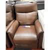 Image 1 : NEW BROWN LEATHER ELECTRIC RECLINING CHAIR