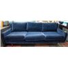 Image 1 : SHOWHOME FABRIC COUCH 65 INCHES LONG BLUE