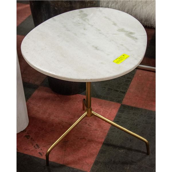 SHOWHOME STONE TOP SIDE TABLE 22.5 INCHES TALL