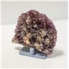 Image 1 : RAW AMETHYST WITH PINK BARITE & STAND