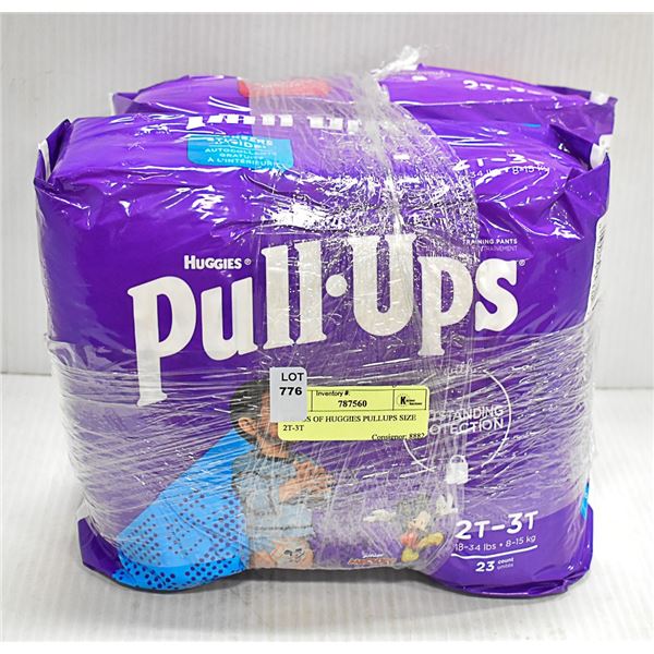 2 BAGS OF HUGGIES PULLUPS SIZE 2T-3T