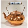 Image 1 : COPPER TEA KETTLE WITH DELFT HANDLE