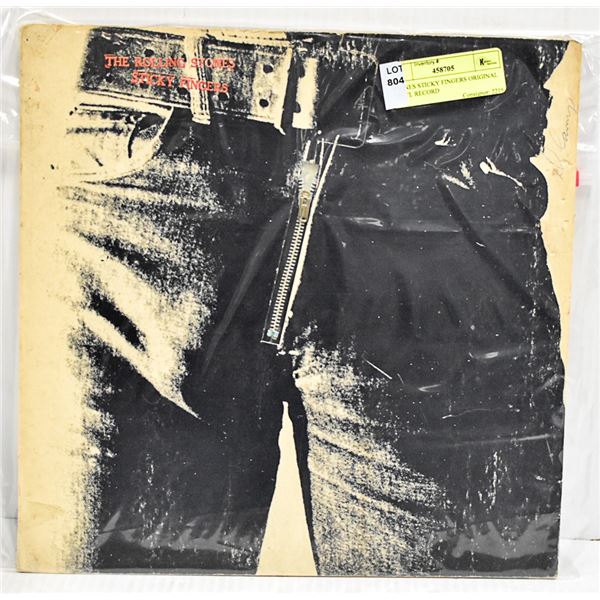 STONES STICKY FINGERS ORIGINAL VINYL RECORD