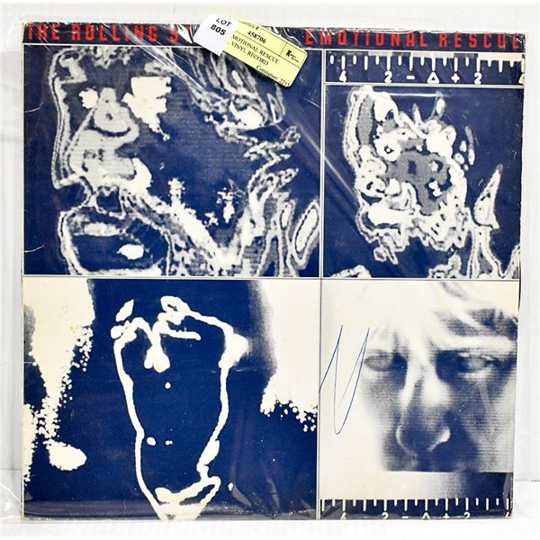 STONES EMOTIONAL RESCUE ORIGINAL VINYL RECORD