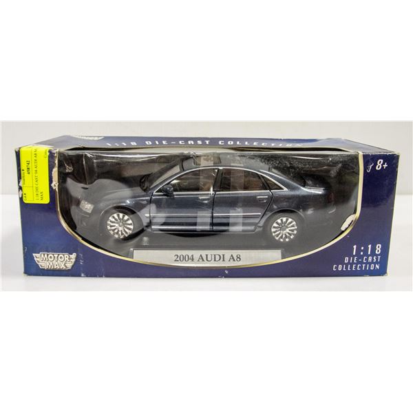 1:18 DIE CAST '04 AUDI A8 MOTOR MAX
