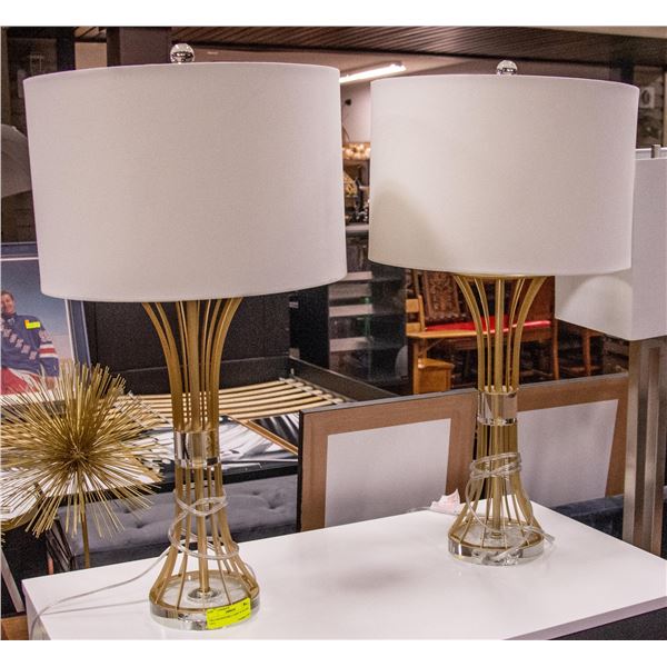 TWO SHOWHOME LAMPS 30 INCHES TALL