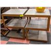 Image 1 : TWO HEAVY SIDE TABLES 24 INCHES TALL