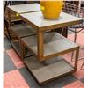 Image 2 : TWO HEAVY SIDE TABLES 24 INCHES TALL