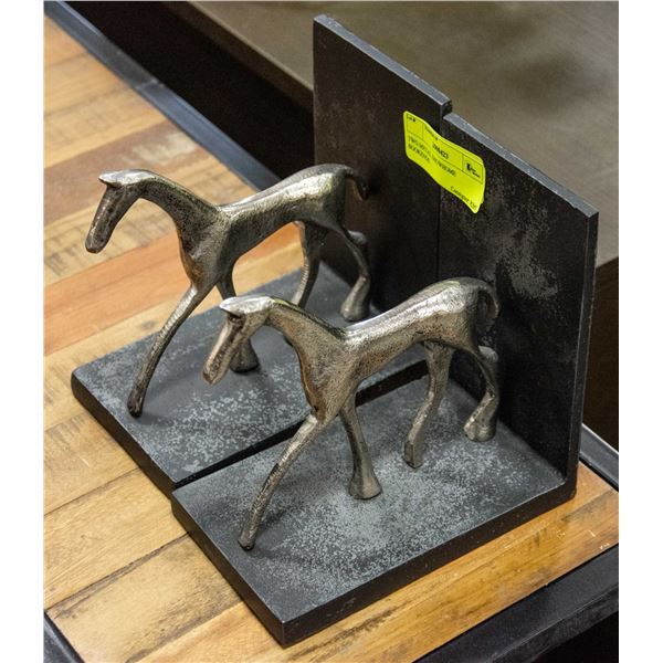 TWO METAL SHOWHOME BOOKENDS