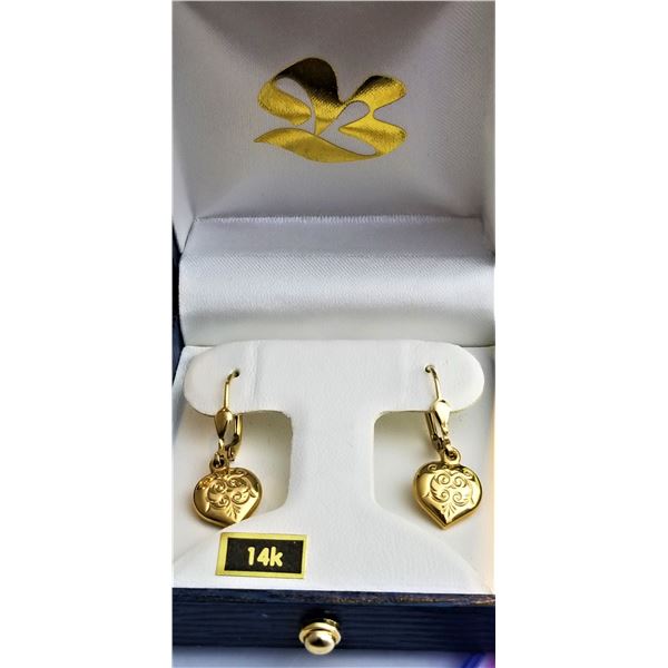 NEW HUDSON'S BAY 14K GOLD EARRINGS