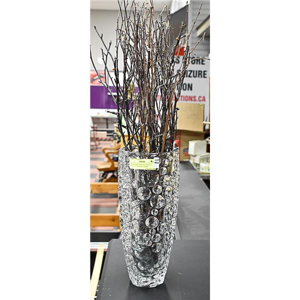 SHOWHOME CRYSTAL VASE 14" TALL 1/2" THICK