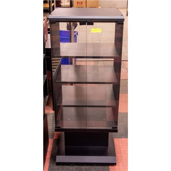 BLACK SOLID RECORD / TURNTABLE STAND