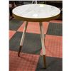 Image 2 : 2 SHOWHOME TRIPOD STONE TOP END TABLE 22 IN TALL