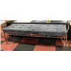 Image 1 : SHOWHOME GREY FABRIC BENCH 72 X 17.5 X 22 INCHES