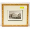 Image 1 : ANTIQUE BLACK & WHITE SIGNED DRAWING VINEYARDS
