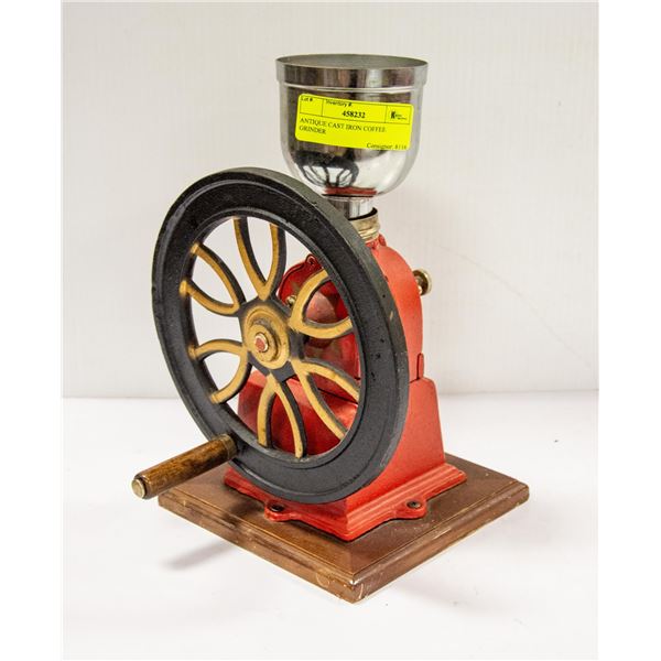 ANTIQUE CAST IRON COFFEE GRINDER