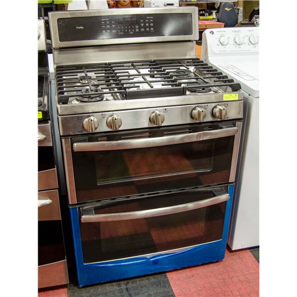 GE PROFILE 30" GAS FREESTANDING DOUBLE OVEN