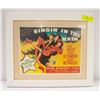 Image 1 : SINGING IN THE RAIN MOVIE MARQUEE FRAMED
