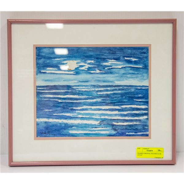 FRAMED ORIGINAL WATERCOLOR 16"X14"