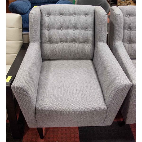 SHOWHOME GREY FABRIC CHAIR 36 INCHES TALL
