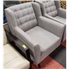 Image 2 : SHOWHOME GREY FABRIC CHAIR 36 INCHES TALL