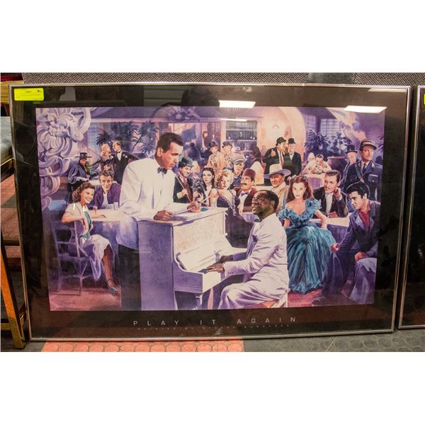 36" X 24" PLAY IT AGAIN FRAMED PRINT