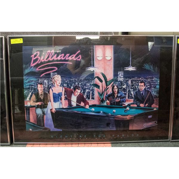 36" X 24" NIGHT AT THE PARLOR FRAMED PRINT