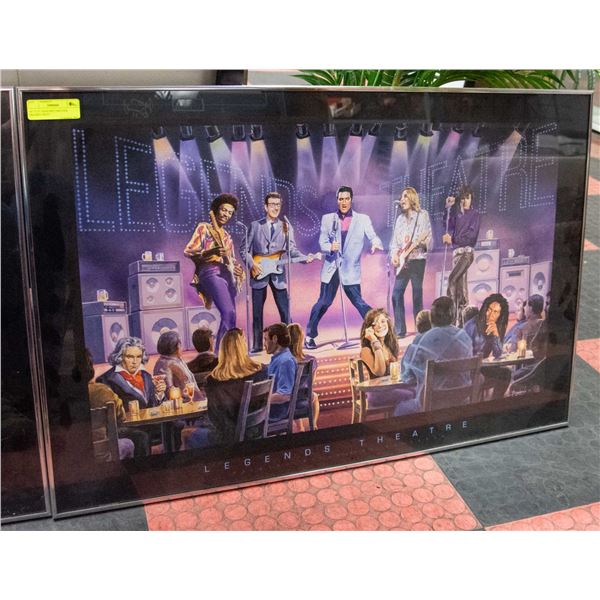 36" X 24" LEGENDS THEATER FRAMED PRINT